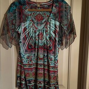 Colorful Patterned Women's Top